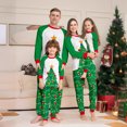 thumbnail image 3 of Traje familiar navideño de Europa y Estados Unidos, cuello redondo, manga larga, empalme, elementos navideños, traje de pantalón estampado, 3 of 3