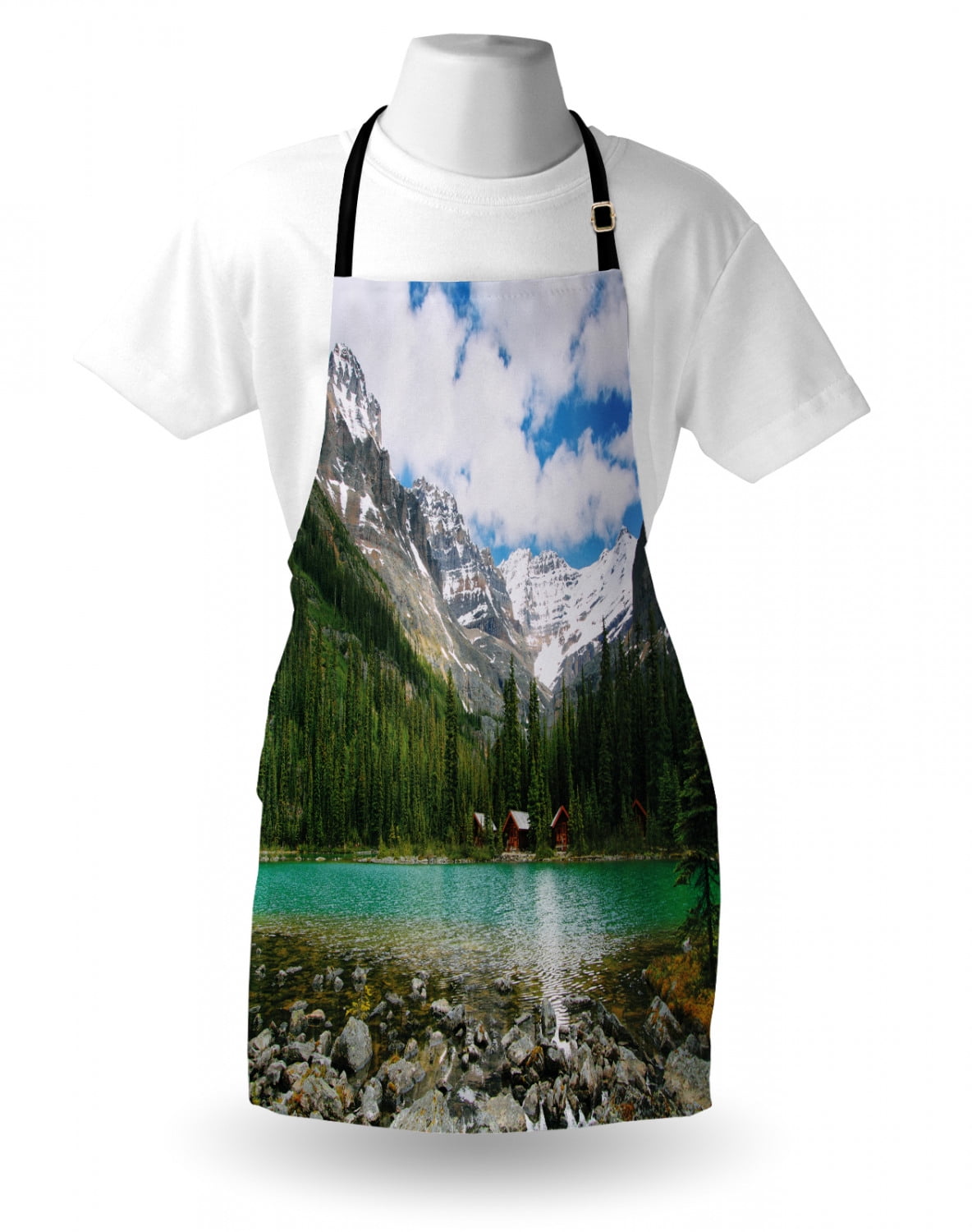 Landscape Apron Canada Ohara Lake Yoho National Park With Mountains Nature Scenery Art Photo Unisex Kitchen Bib Apron With Adjustable Neck For Cooking Baking Gardening Multicolor By Ambesonne Walmart Com Walmart Com