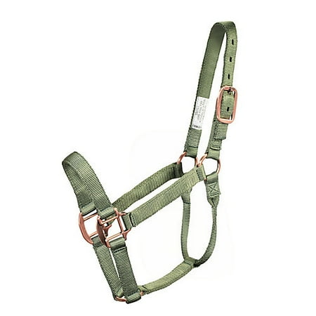 Classic Nylon Halters - Classic Nylon Halter w/ Rolled Throat Small Cognac