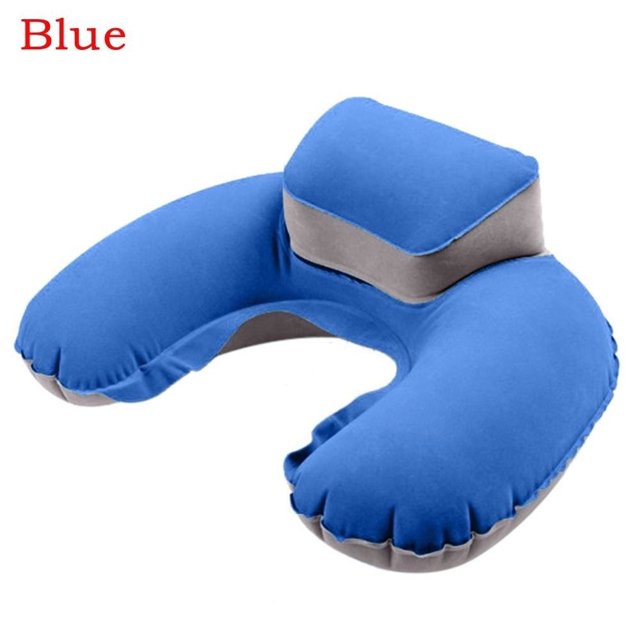 WIFORNT Oreiller Gonflable en Forme de U Portable Ultraléger Repose-Tête et Cou Coussin d'Air pour Voyage Randonnée Camping