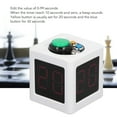 thumbnail image 3 of 1.4-Inch 4-Sided Cube Poker Timer with Rechargeable 3300mAh AA Batteries, HD LED Display, 2 Editable Countdown Presets (0-99s), 5 Brightness Levels, Alarm, and EU Plug for Casino, Chess & Table Games, 3 of 7