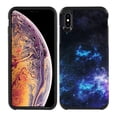 thumbnail image 2 of FINCIBO Black Hybrid Case Hard Plastic TPU Slim Back Cover for Apple iPhone XS Max 6.5", Galaxy Star Space, 2 of 8