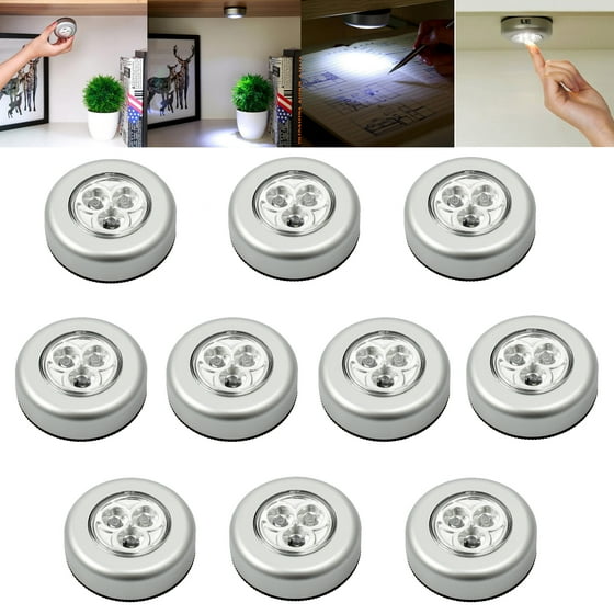 10pcs Led Night Light Touch Tap Push On 3 Self 10pcs Led Night Light Touch Tap Push On 3 Self Stick Wireless