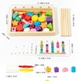 Montessori Wooden Lacing Beads Toy Set With Storage Educational