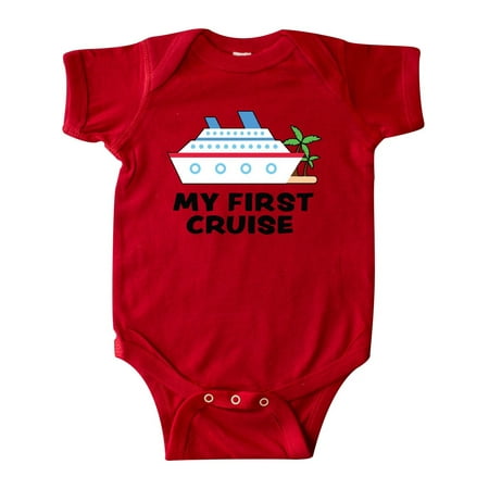 

Inktastic My First Cruise with Cruise Ship and Palm Trees Gift Baby Boy or Baby Girl Bodysuit