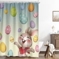 thumbnail image 1 of RKSTN Polyester Bath Curtain Fabric Digital Printing Light Green Easter Series Waterproof Shower Curtain Fabric Polyester, 1 of 7