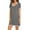 Gray, variant on Women's V Neck Nightshirt Cotton Casual Sleepwear Short Sleeve Nightgown S-XXL