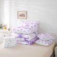 thumbnail image 6 of Erosebridal Kawaii Bowknot 7-Piece Twin Bedding Sets For Kids Girls,Purple Letter I Initial Lettering Bedding Comforter Set,Colorful Stars Reversible, 6 of 7