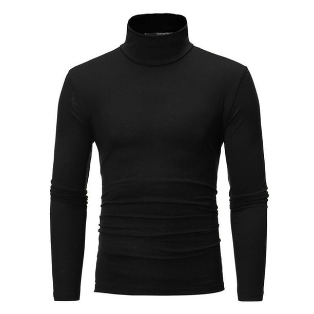 High neck black sweatshirt clearance