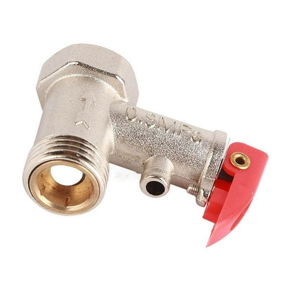 Safety Valve, Brass Water Heater, High Density Great Workmanship Inlet Installation Check Safe for + 100 degrees Celsius 0.9Mpa