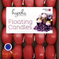 thumbnail image 6 of Hyoola 1.75 inch Round Unscented Red European Made Floating Candles, Paraffin Wax with Cotton Wicks, 20-Pack, 6 of 6