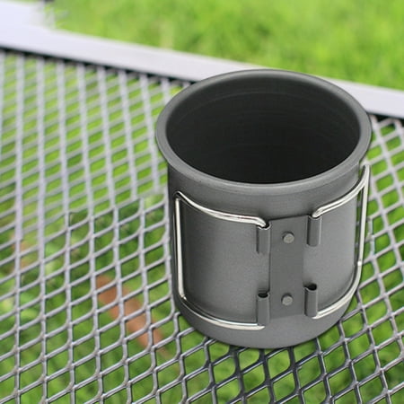 

Fogcroll 200ml/300ml Camping Cup Non-slip Comfortable Grip Aluminum Alloy Foldable Handle Coffee Mug Trip Accessories