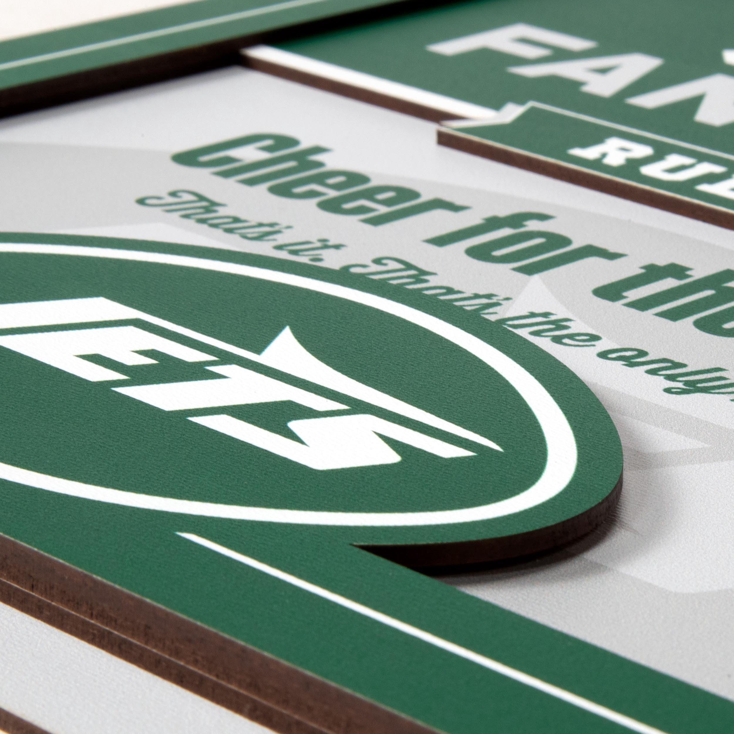 YouTheFan NFL New York Jets Fan Rules 3D Wall Art