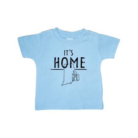 

Inktastic It s Home- State of Rhode Island Outline Distressed Text Gift Baby Boy or Baby Girl T-Shirt