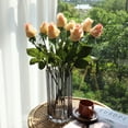 thumbnail image 2 of Flor artificial que se siente hidratante, rosa artificial, planta para boda, decoración del hogar, arreglo floral en maceta, planta verde, 2 of 6