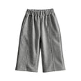 thumbnail image 4 of Ltctricy Toddler Baby Girls Boys Sweatpants Cute Wide Leg Pants Soft Comfy Pull On Pants Fall Sweat Pants(Dark Gray,3-4 Years), 4 of 6