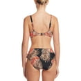 thumbnail image 4 of LASCANA Women's Palm Print Mid Rise Bikini Swimsuit Bottom Ruching, 4 of 6