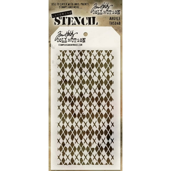 Tim Holtz Layered Stencil 4.125"X8.5"-Argyle