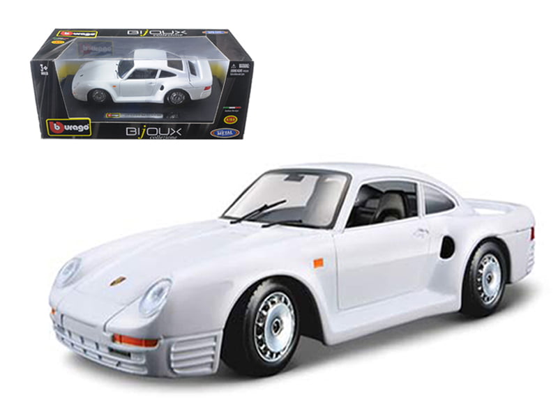 1:24 Scale Diecast Model Collections Car Vintage Porsche 959 White Sports Car 
