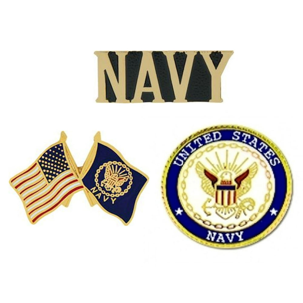 USN U.S. Navy Pins Novelty Hat Pin 3 PACK
