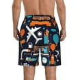 thumbnail image 3 of Kll Creative Transport Men'S Casual Summer Beach Shorts Hawaiian Shorts With Pockets-Small, 3 of 9