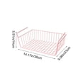 thumbnail image 3 of School Season Dorm Room Storage Basket, Under Shelf Hanging Organizer, Multi-Purpose Metal Storage Rack for Kitchen Bathroom Wardrobe Cabinet Pink, 3 of 9