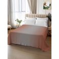 thumbnail image 2 of Twin Flat Sheet 66"x96", Dark Orange Grey Ombre Soft Lightweight Bedding Flat Sheets Only, Modern Gradient Abstract Art Brushed Microfiber Top Bed Sheet, Breathable StainResistant Bedsheets, 2 of 9