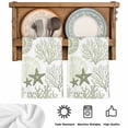 thumbnail image 5 of Coastal Sage Green Kitchen Towels Set of 3, Ocean Coral Starfish Shell Modern Absorbent Dish Towels for Kitchen, Microfiber Hand Towel, Quick Drying Tea Towel for Cleaning Decorative Dishcloths, 5 of 7