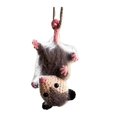 thumbnail image 2 of Eoperou Crochet Possum Car Hanging Decoration Handmade Knitting Mouse Auto Rearview Mirror Ornament Animal Pendant Car Interior Accessories, 2 of 8