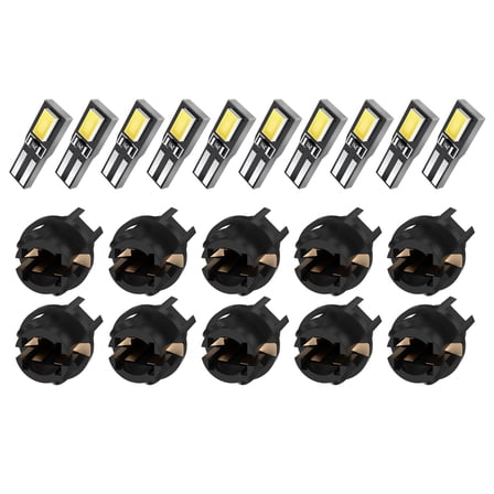 T5 LED Bulb cciyu 37 74 2721 2-SMD 5630 LED Bulb Super White 73 70 79 Wedge Led Bulb T5 Twist Socket Replacement Dash Dashboard Lights Instrument Panel Cluster LED Lamps Glove Box Light Bulb 10pcs