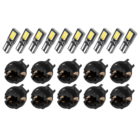 T5 LED Bulb cciyu 37 74 2721 2-SMD 5630 LED Bulb Super White 73 70 79 Wedge Led Bulb T5 Twist Socket Replacement Dash Dashboard Lights Instrument Panel Cluster LED Lamps Glove Box Light Bulb 10pcs