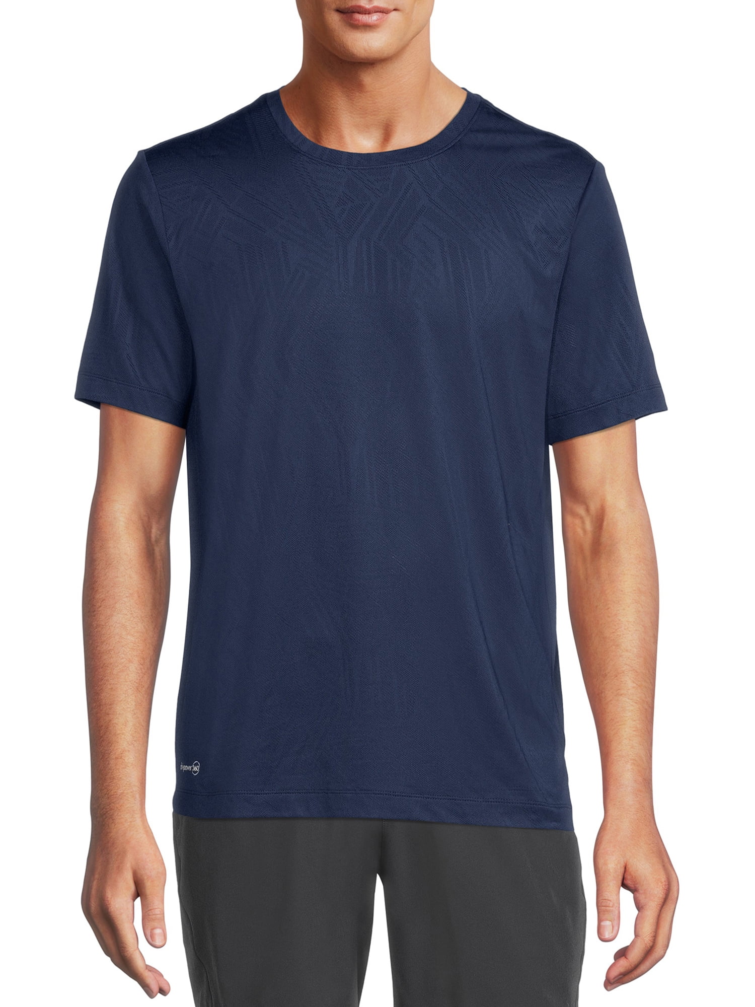 Russell Men's and Big Men's Active Jacquard T-Shirt with Short Sleeves ...