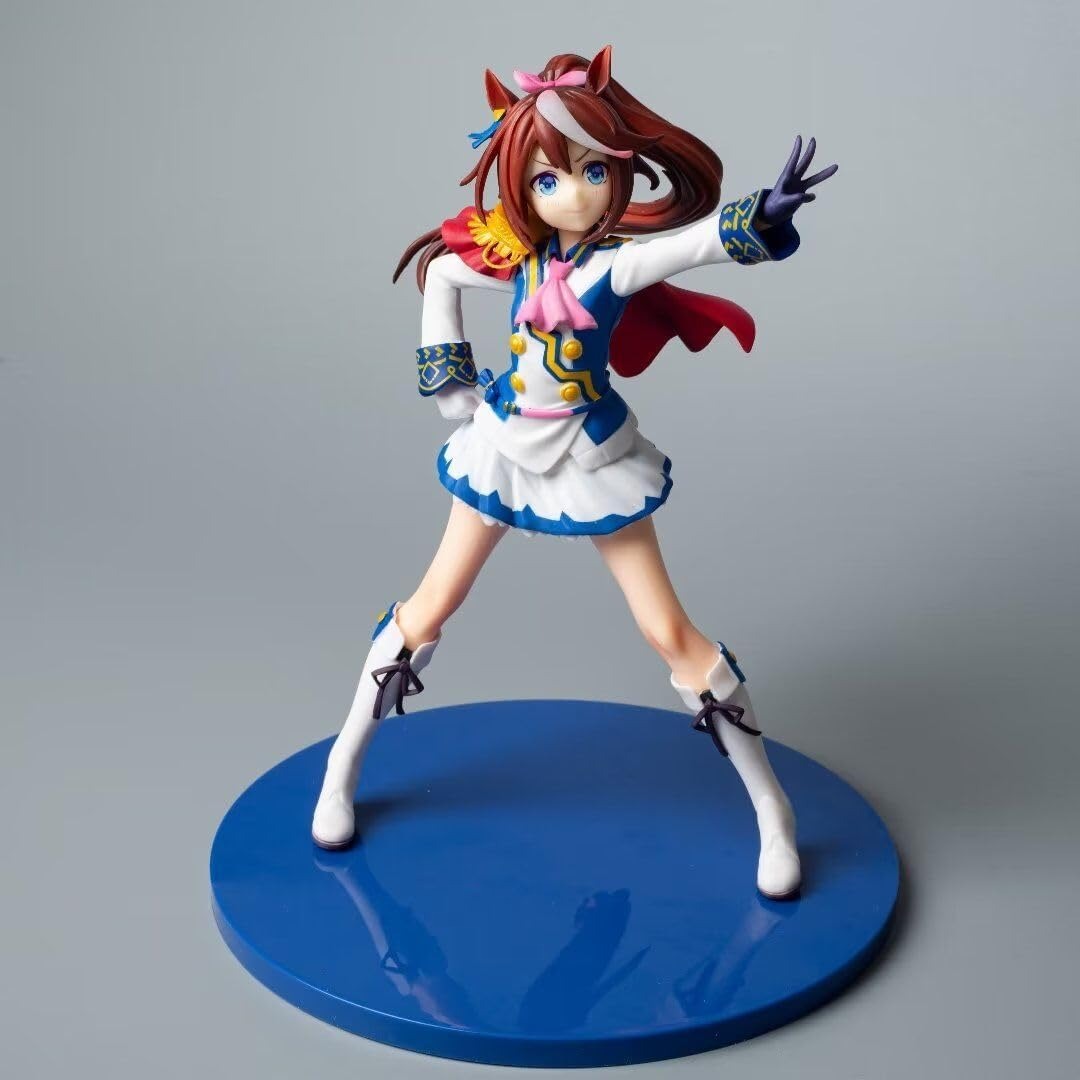 Tokai Teio Figure, Standing Tokai Teio Anime Figures 21cm/8.3inch Handmade Cosplay PVC Statues Collectible Souvenirs for Anime Fans Gifts