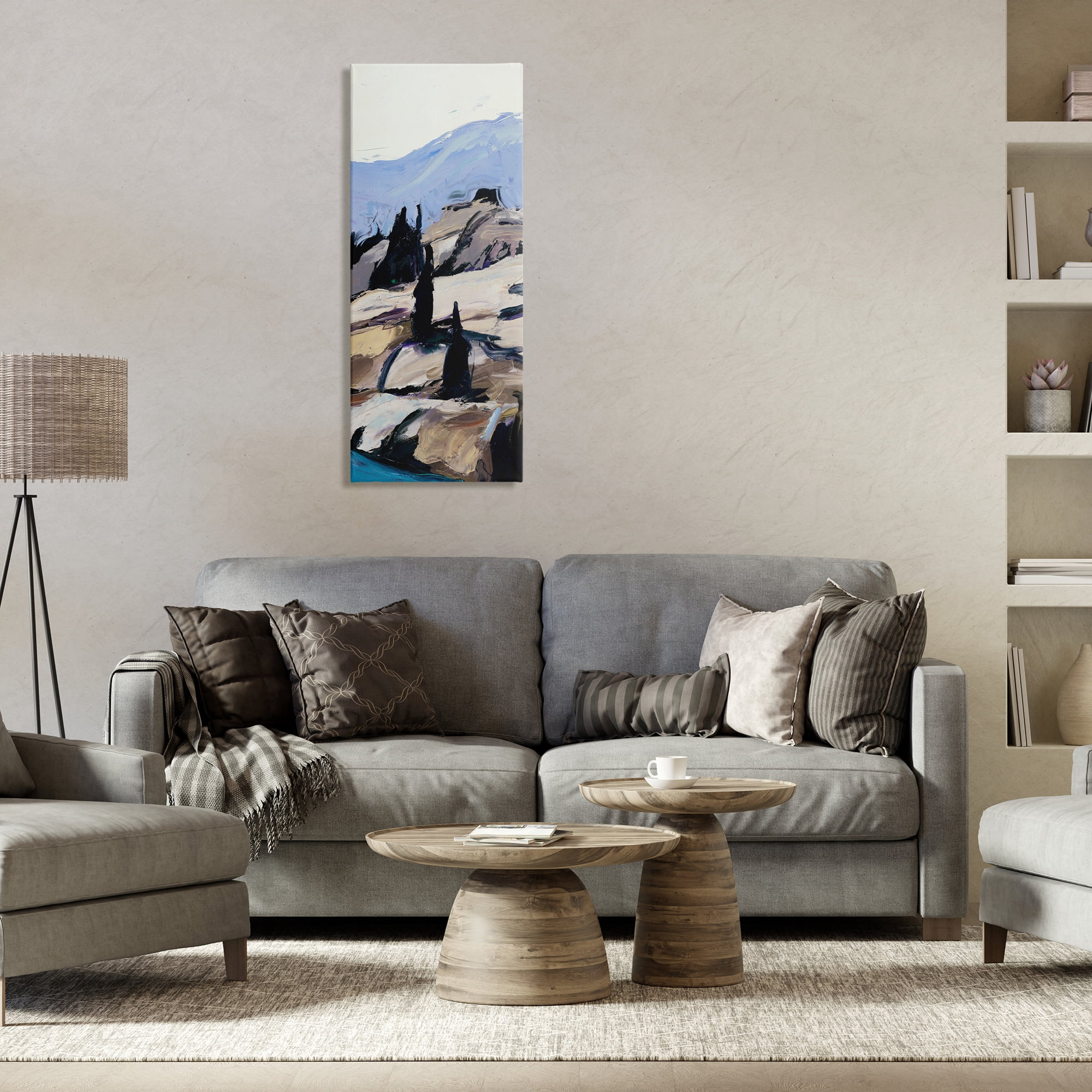 Stupell Industries Nature Scene Visage Landscape & Nature Painting Wrapped Canvas Art Print Wall Art, 17 x 40