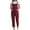 Red, variant on Fesfesfes Jumpsuit for Women Solid Color Large Size Literary Straps Casual Trousers Jumpsuit