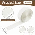 thumbnail image 2 of 5m x 30mm White Foldover Leather Strips Flat Leather Cord PU Edge Trimming 1mm Thick Lambskin Grain Leatherette Straps Strings Thread, 2 of 7