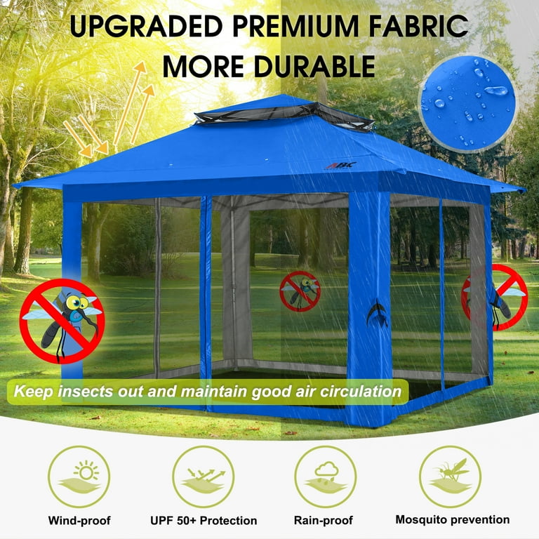 ABCCANOPY 13'x13' Gazebo Tent Outdoor Pop-up Shelter with Mosquito