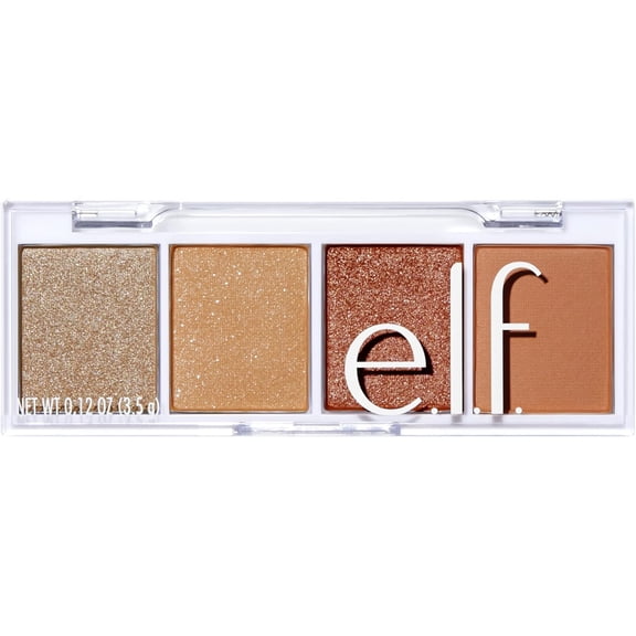e.l.f. Cosmetics Bite-Size Eyeshadow, 4 Ultra-Pigmented Matte & Shimmer Shades, Creamy & Blendable Powder Formulas, Orange Dreamsicle, 0.12 Oz