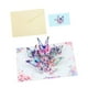 thumbnail image 2 of Tarjeta de regalo para el Día de la Madre, tarjeta con escultura de papel, tarjeta con ramo elegante, romántico y único Azul, 2 of 9