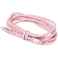 thumbnail image 2 of Cable de nailon trenzado USB-C a Lightning, cargador certificado MFi para iPhone 14, 13, 12, 11 X, Xs Pro, Pro Max, Plus, iPad, oro rosa, 6 pies, 2 of 5
