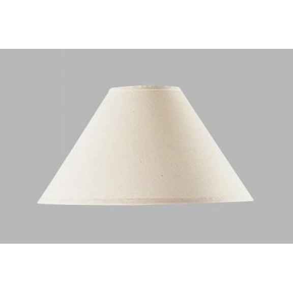 SH-1002-OW-Cal Lighting-Coolie - Plain Linen Shade-12 Inches Tall and 19 Inches Wide