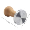 thumbnail image 4 of Solid Wood Handle Coffee Tamper Stainless Press Powder Hammer Squeezer, Thread Base  2#, 4 of 9
