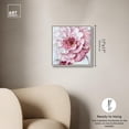thumbnail image 5 of Cute Pink Flower II Canvas Light Colors Flower Art Prints by Art Remedy, Silver Frame, 16" x 16", 5 of 7
