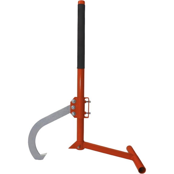 28" Timber Jack for Logs - Powder Coated Carbon Steel Log Lifter Tool with Adjustable Hook & Rubber Grip - Logging Tools and Equipment for Sawyers, wood workers, Loggers & Firewood Enthusiasts