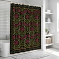 thumbnail image 6 of Vintage Red Roses Shower Curtain, Waterproof Shower Curtains for Bathroom, Abstract Art Floral Green Leaves Washable Fabric Bathtub Curtain Set Bath Decor with 12 Hooks Extra Long 72"x96", 6 of 8