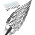 thumbnail image 1 of Juego de brocas de carburo Sworker, 10 piezas, vástago de 1/8 para Dremel, 1 of 9