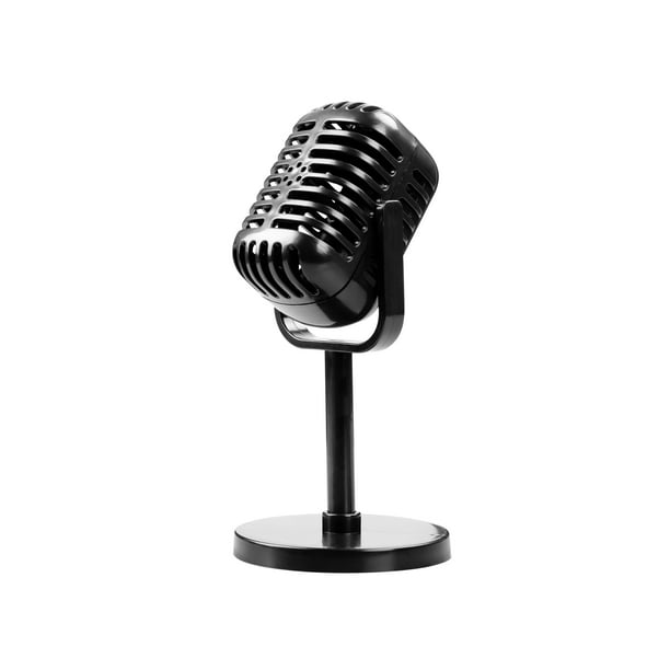 Gprince Simulation Accessoires Micro Classique Rétro Dynamique Microphone  Vocal Style Vintage Support Universel Compatible Performance Live Karaoké  Enregistrement en Studio 