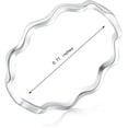 thumbnail image 3 of Anillo abierto ajustable de plata de ley 925 para mujer, minimalista, con ondas, estilo vintage, apilable, ideal como regalo de cumpleaños o Navidad., 3 of 9