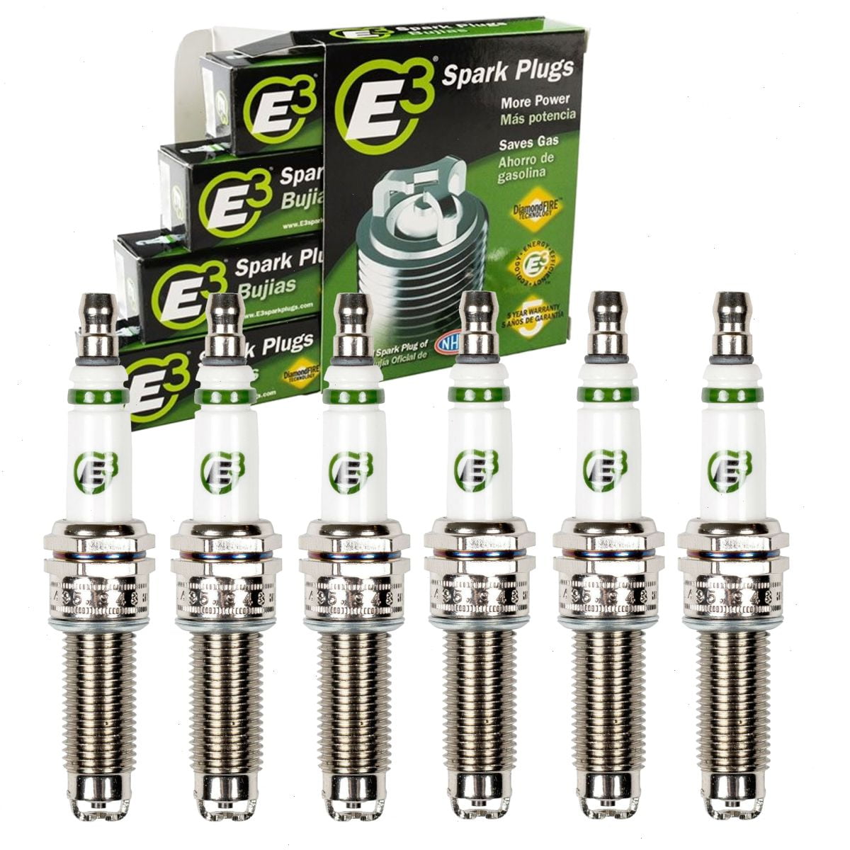 6 pc E3 Spark Plugs compatible with Kia Sorento 3.3L 3.5L V6 2011-2020
