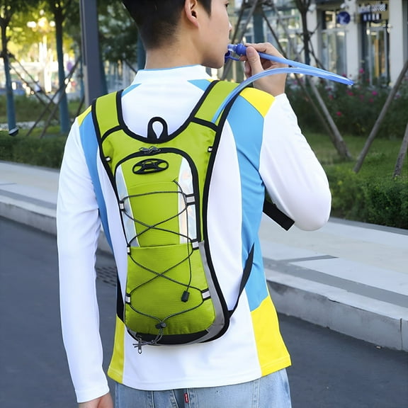 TELOLY Hydration Backpack with 2L Hydration Bladder Water Backpack for Hiking Hydration Pack for Running Cycling Hiking Green